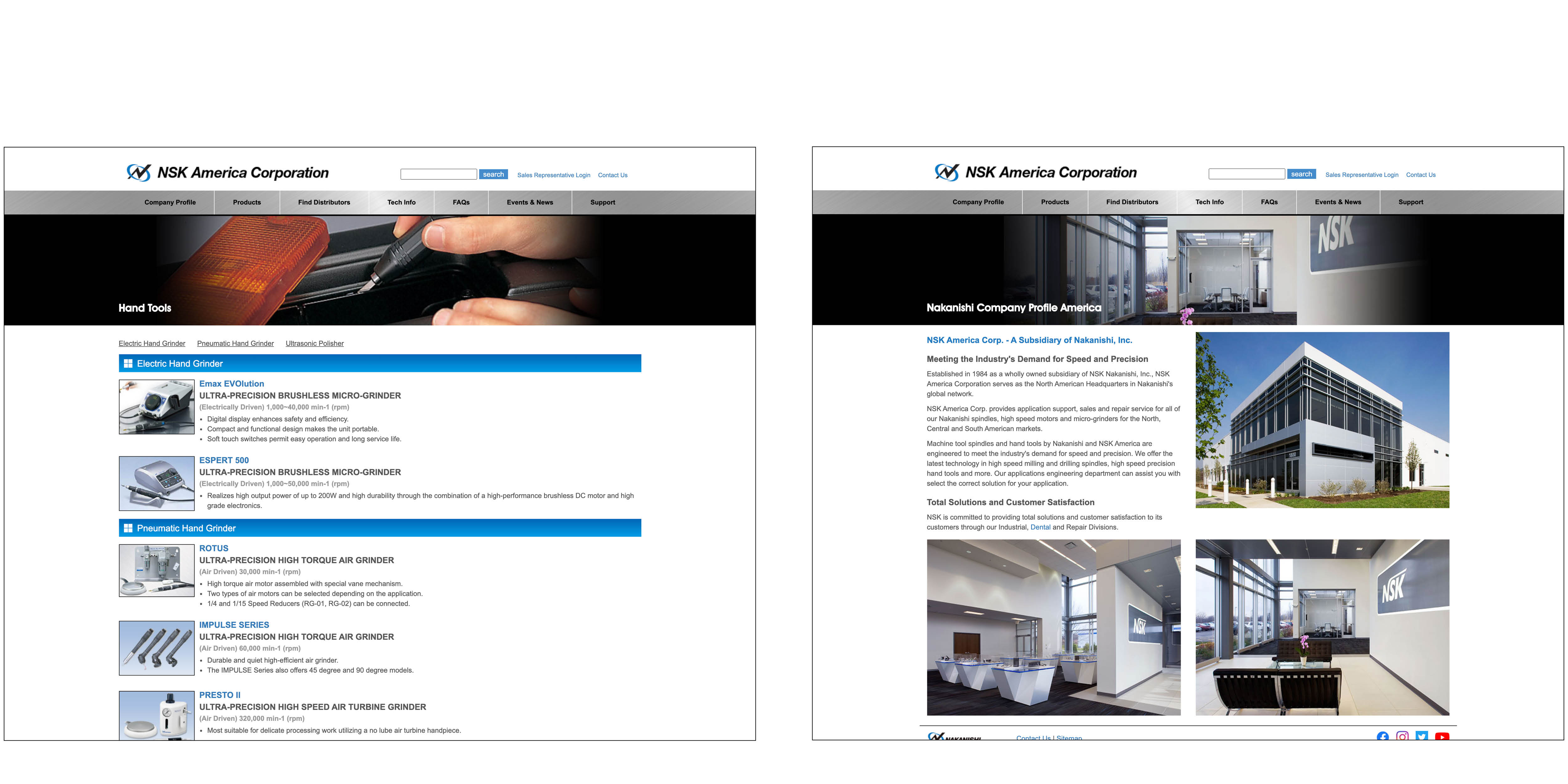 NSK America Corporation Website